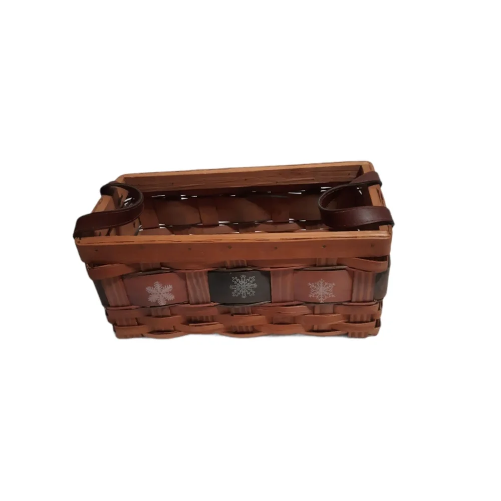 Straw Woven Basket Christmas Holiday Decor Storage box container